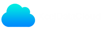 White XcelData Cloud Logo